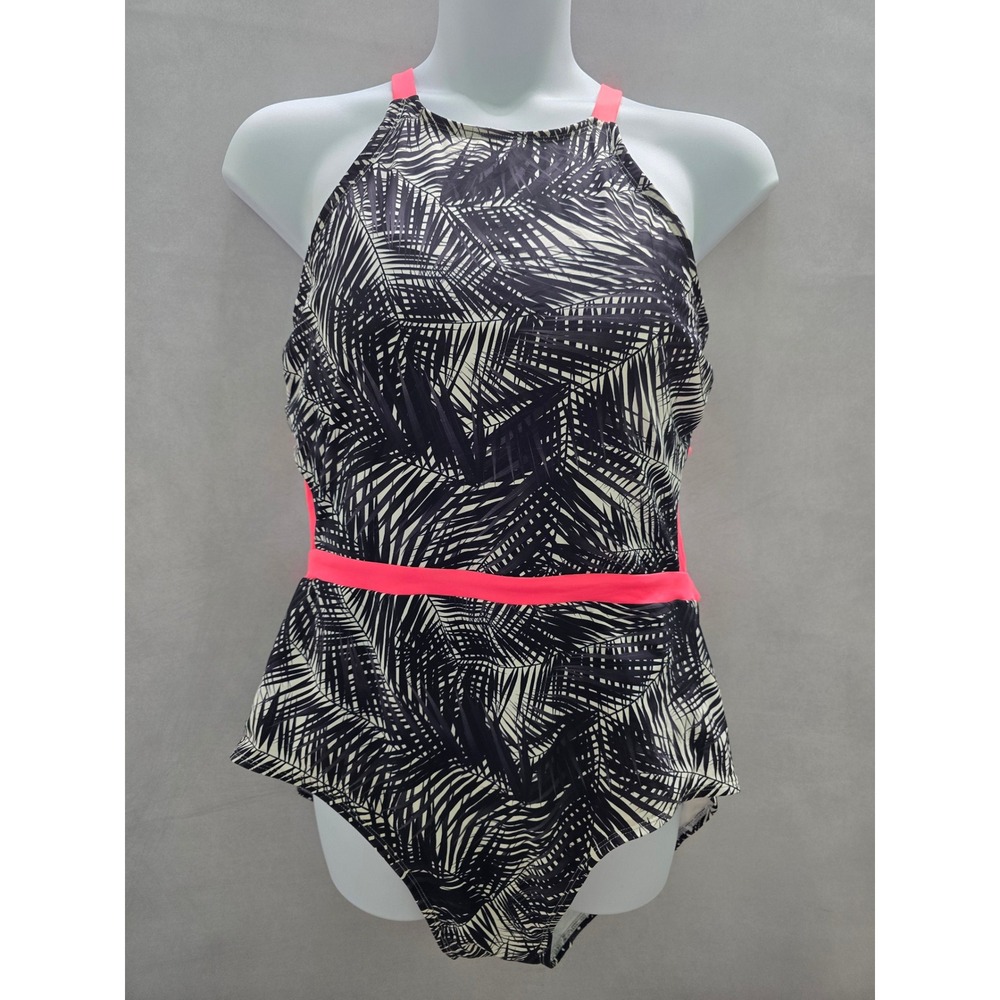 Time and Tru Tropical Multicolor Tropical Beach Resort Swimsuit Plus 2X 20W 22W